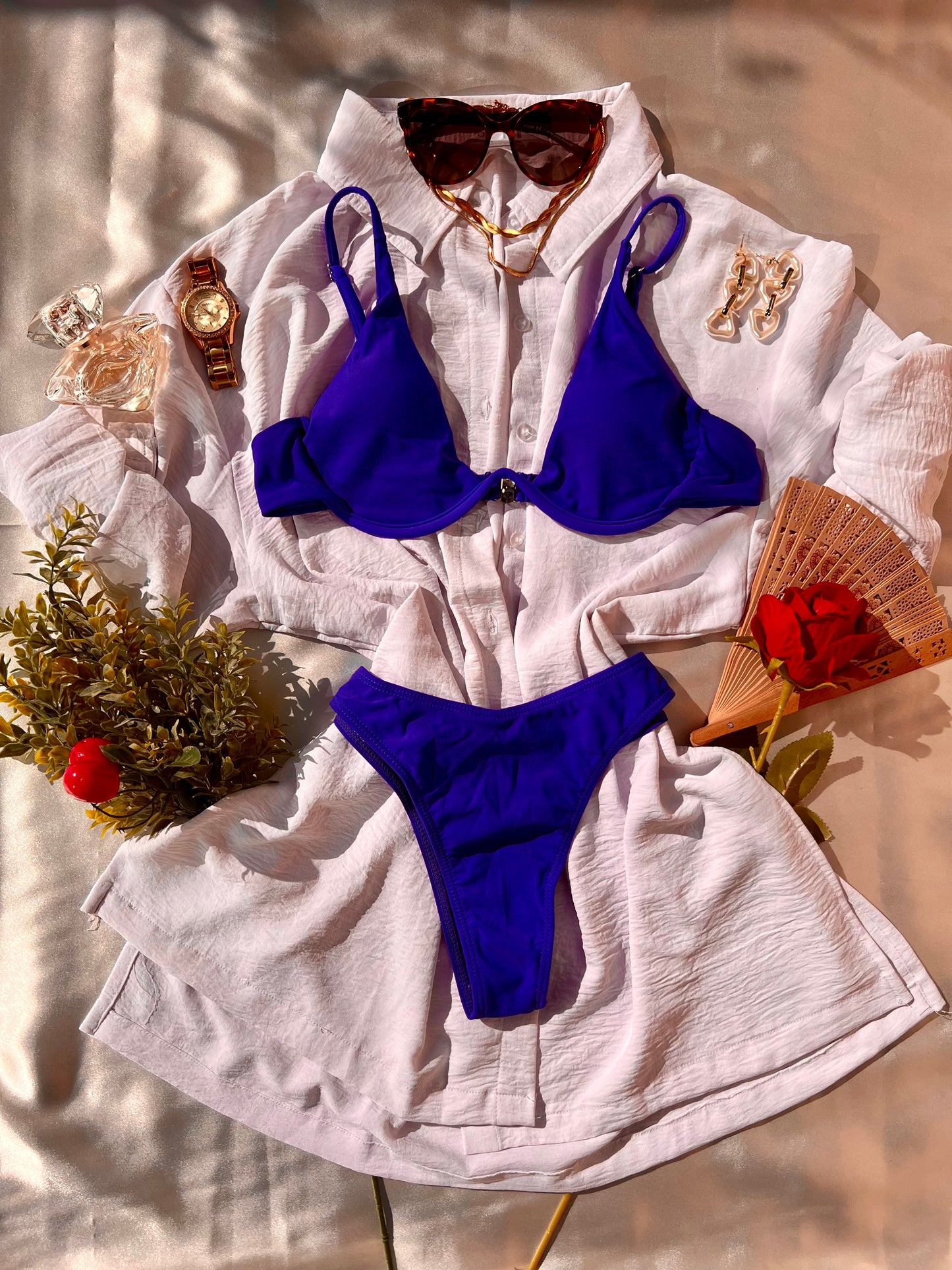 Captivating Royal Blue Swimwear - 2 piece