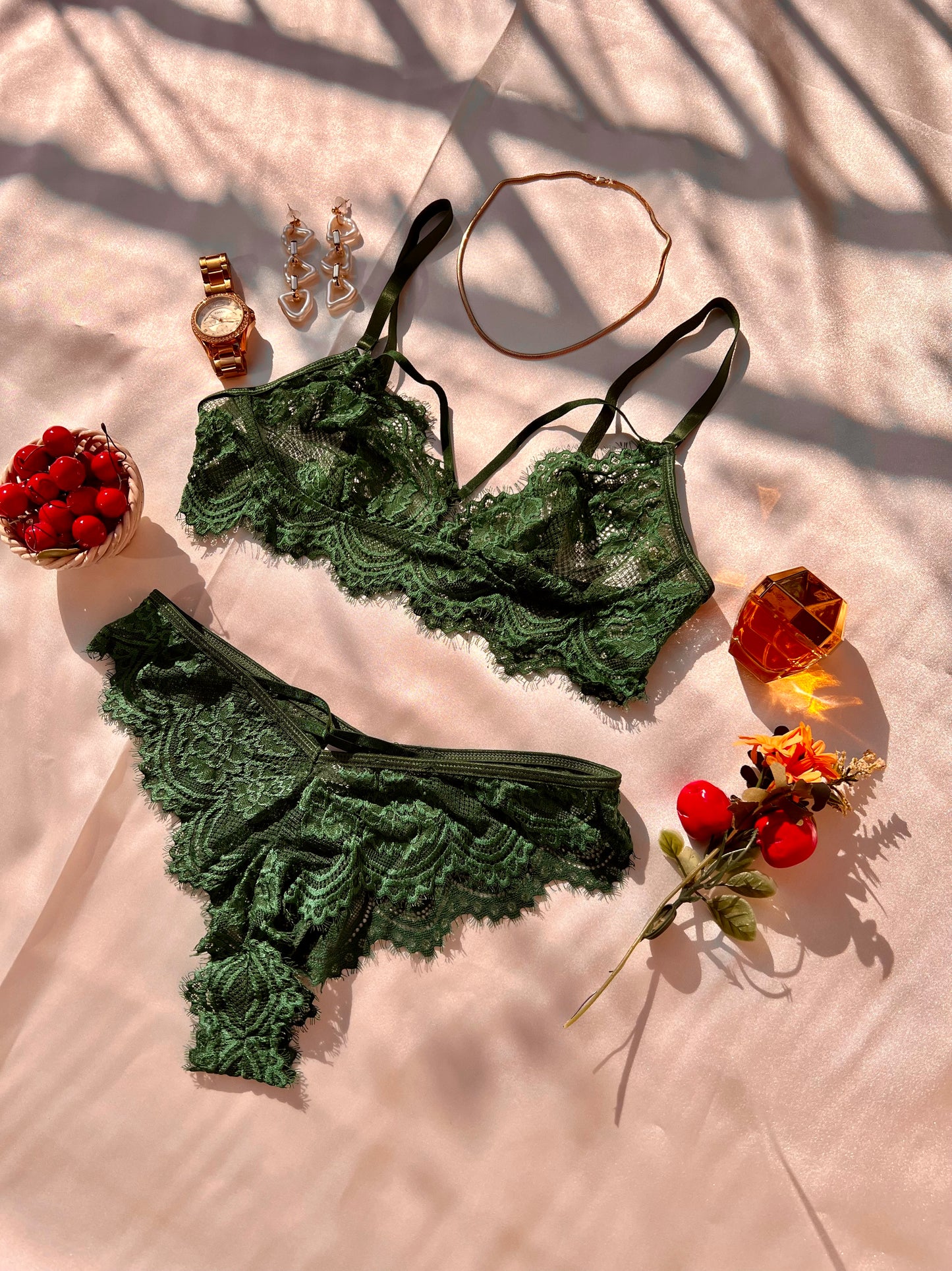 Gorgeous Green Lingerie Set