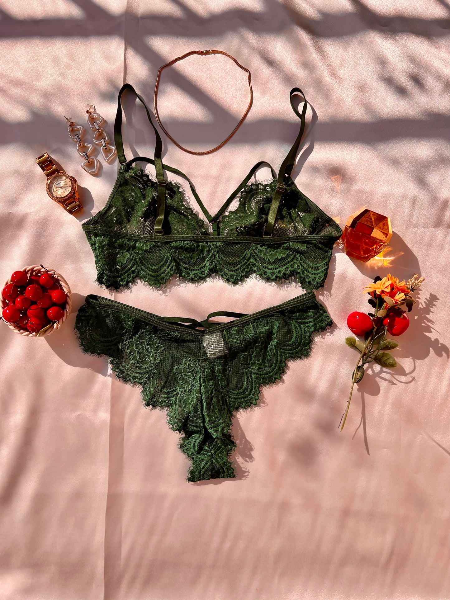 Gorgeous Green Lingerie Set