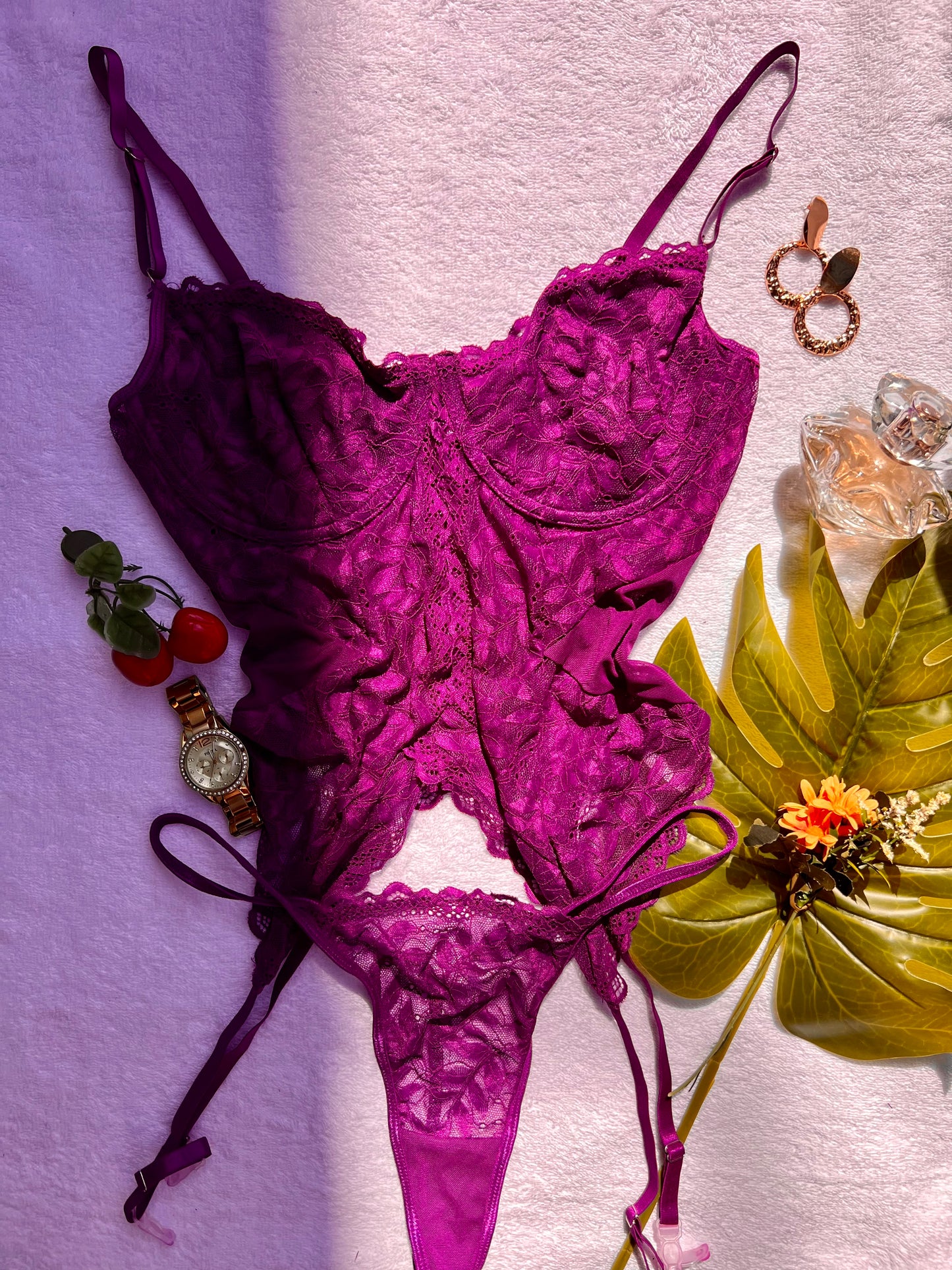 Lush Deep Purple Lingerie Set