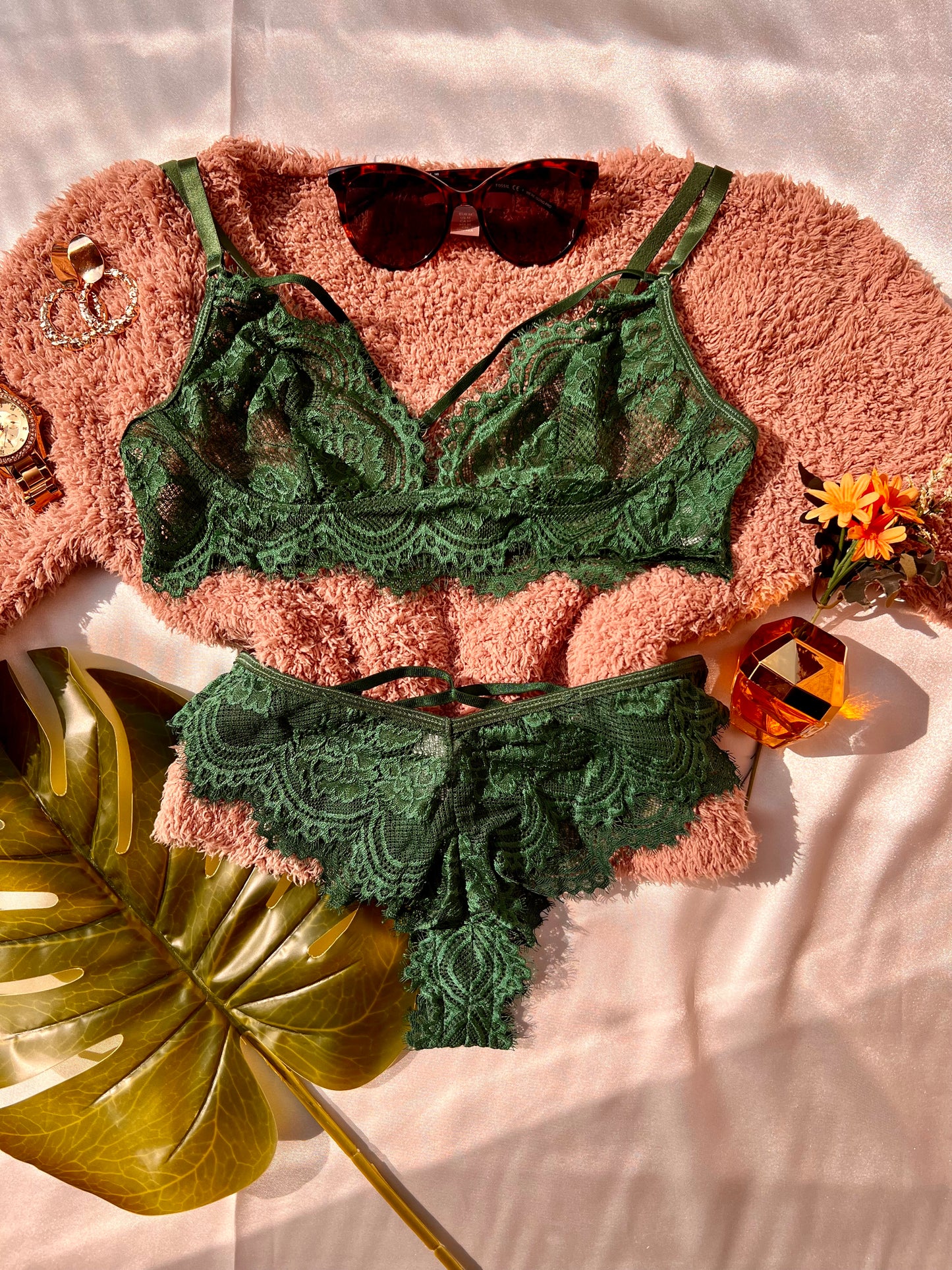 Gorgeous Green Lingerie Set