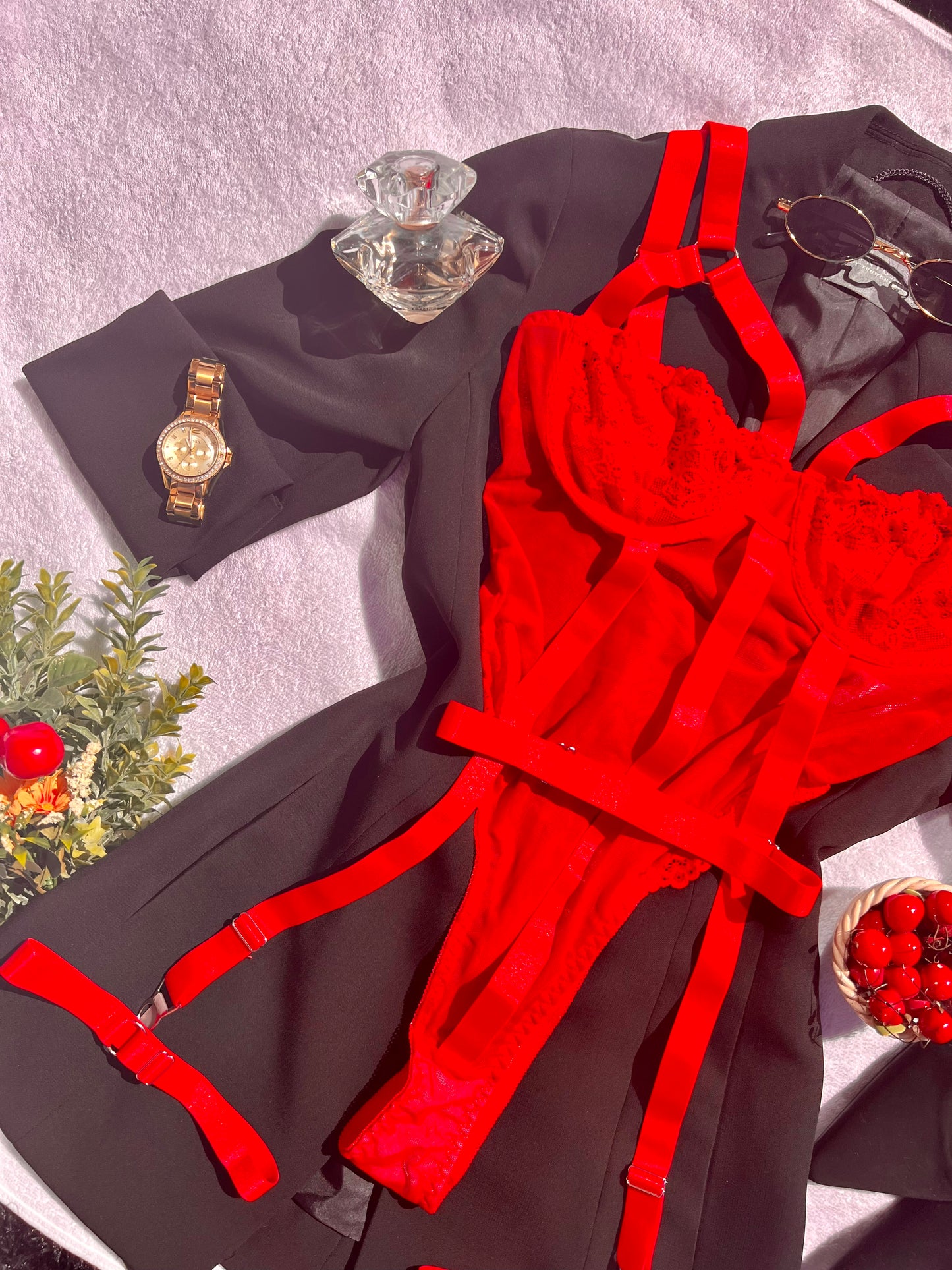 Royal Red Lingerie Set