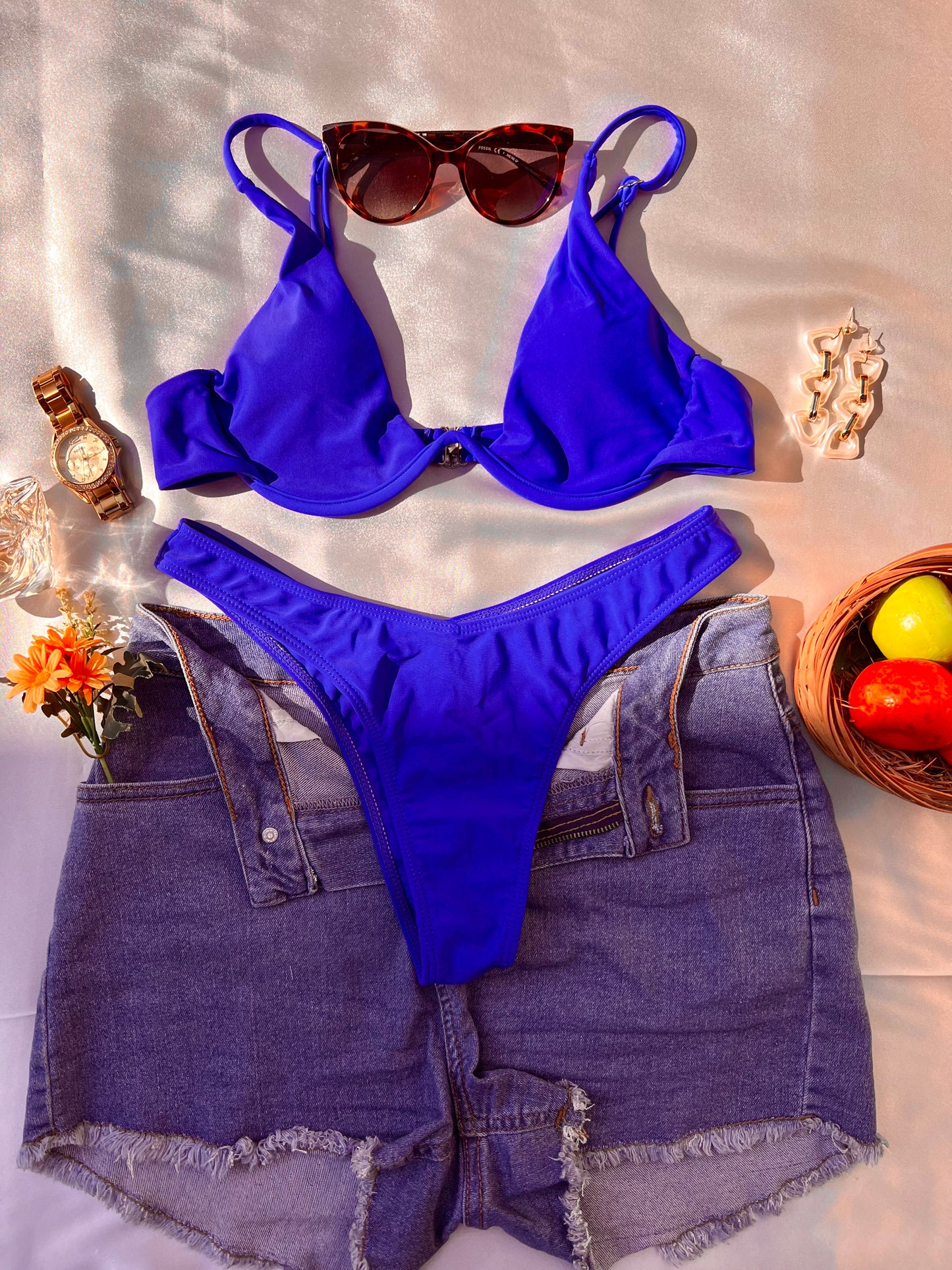 Captivating Royal Blue Swimwear - 2 piece