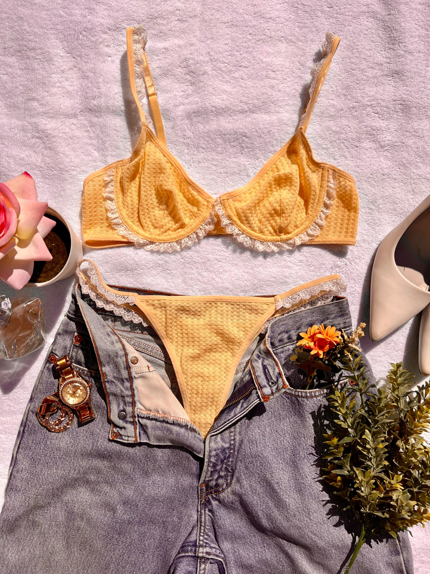 Yellow Sweet and Sensual Lingerie