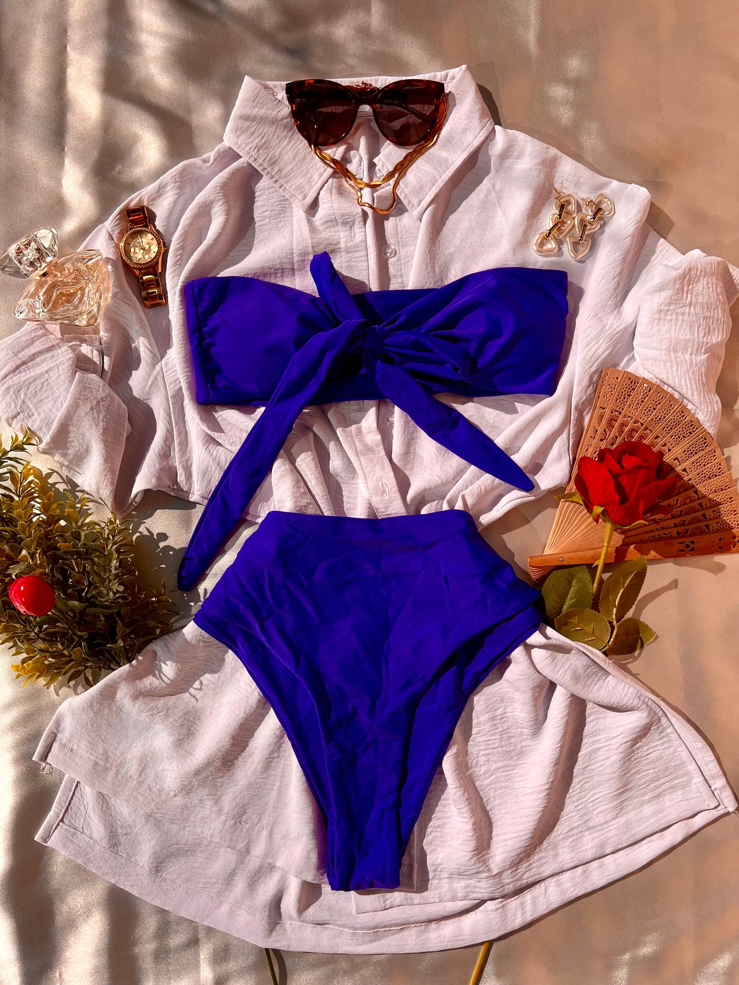 Ribbon Royal Blue Swimwear - 2 piece