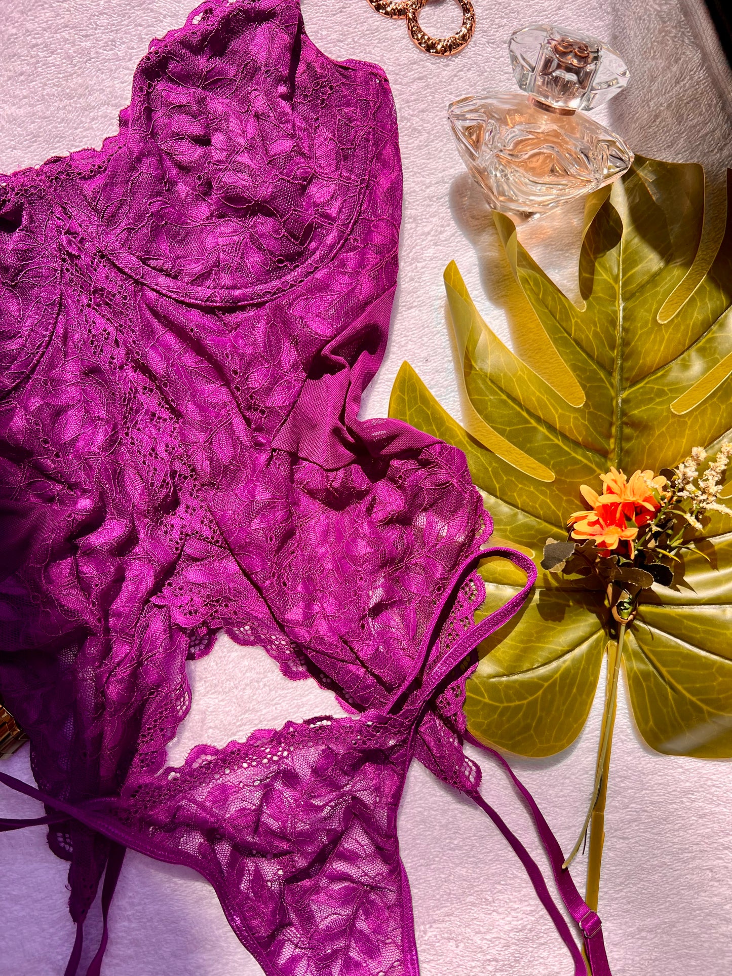 Lush Deep Purple Lingerie Set