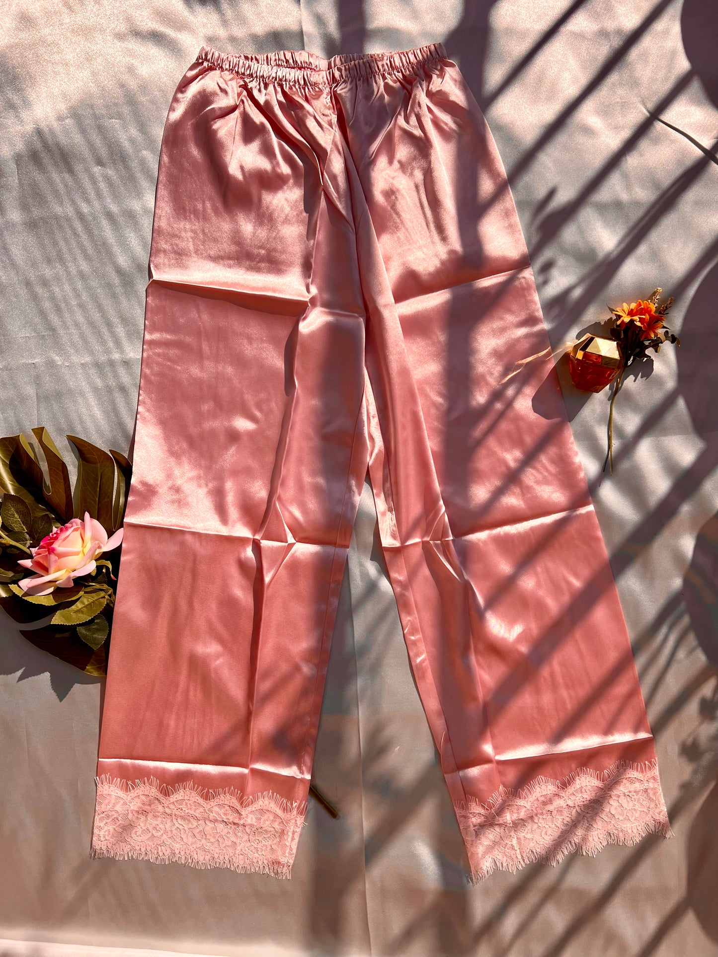 Soft Satin Pink PJ Set