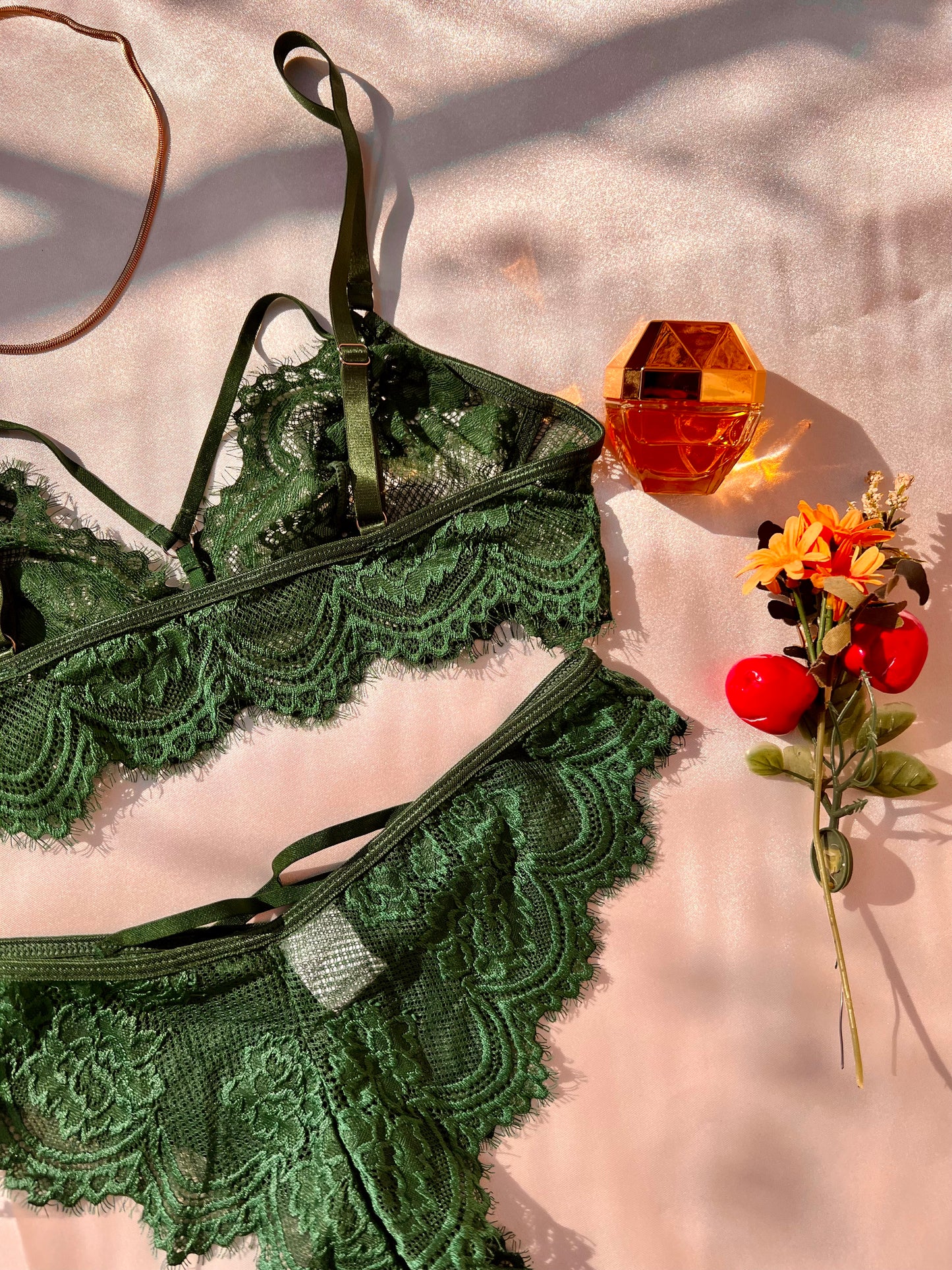 Gorgeous Green Lingerie Set