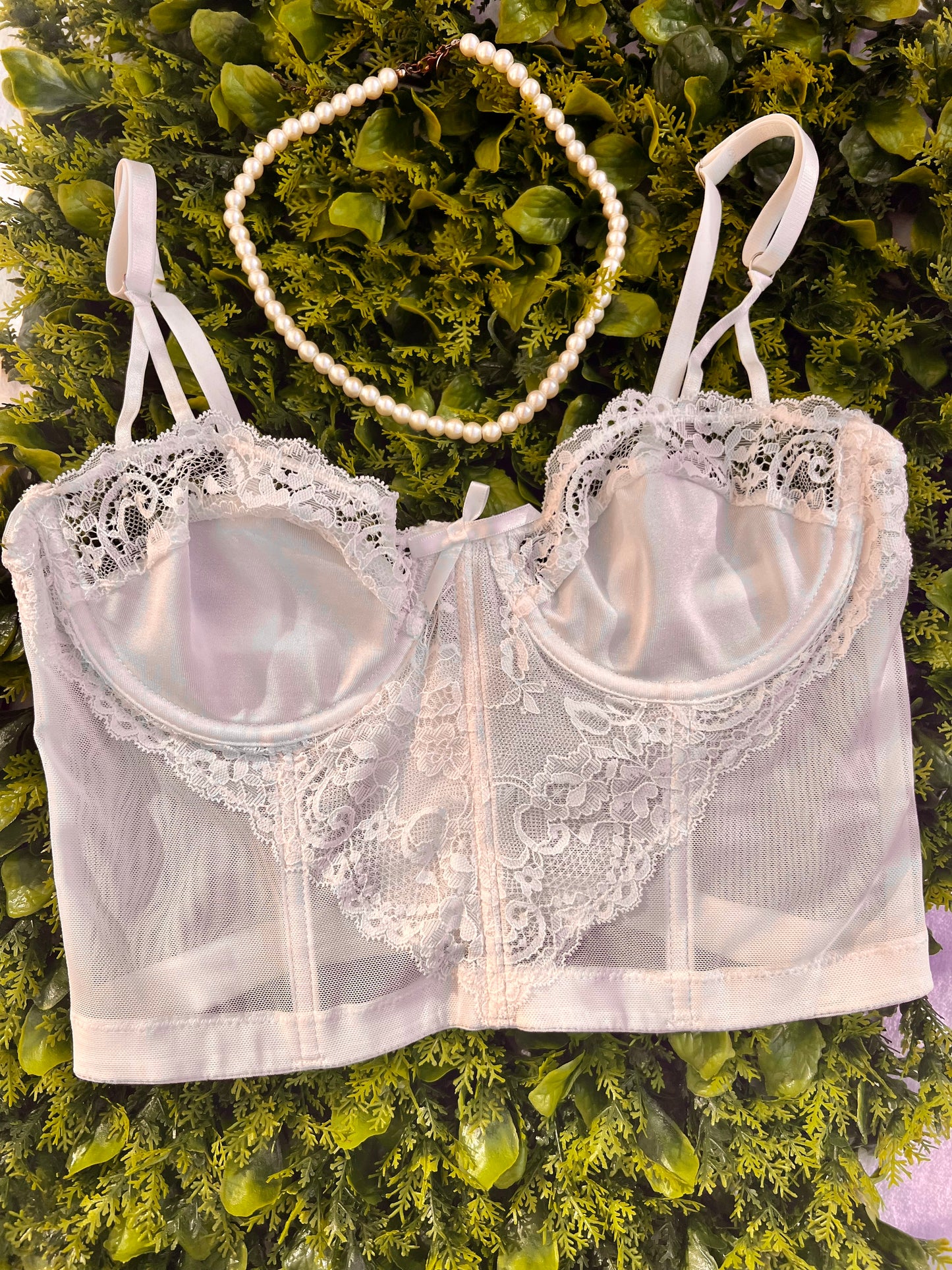 Sheer and Lacey White Lingerie Top